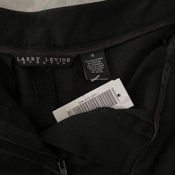 Larry Levine Y2K Black Dressy Wide Leg Capris SZ 14 NEW - Picture 10 of 11